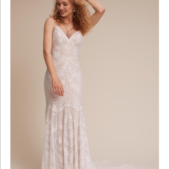BHLDN | Dresses | Bhldn Cascading Lace Gown | Poshmark